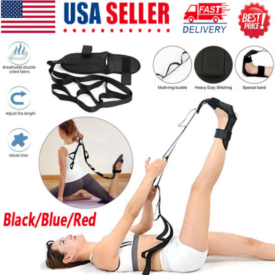 Yoga Band Flexibility Stretch Leg Fascia Stretcher Strap Ballet Gym Trainer US