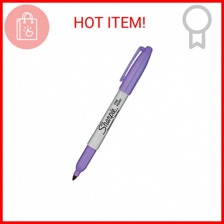 Sharpie Permanent Markers, Fine Point, 12-Count (Light Purple)