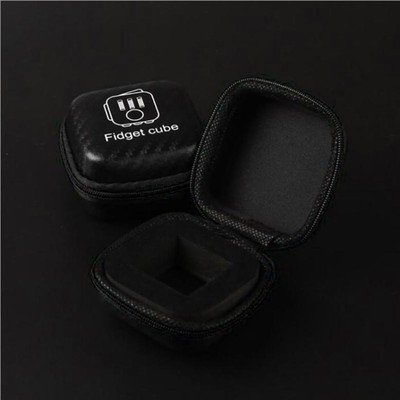 Black 1X Fidget Cube Anxiety Stress Relief Focus Dice Bag Case Carry Packet USA