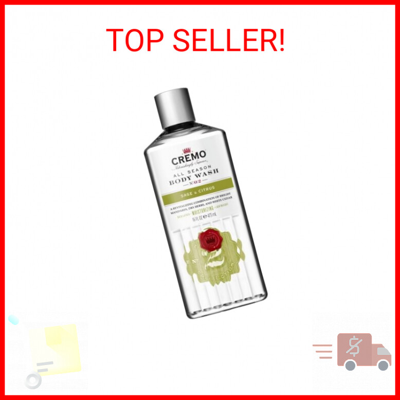 Cremo All Season Body Wash, Sage & Citrus, 16 Ounce