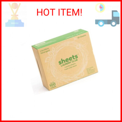 Sheets Laundry Club Laundry Detergent Sheets (Up to 100 Loads) 50 Laundry Sheets