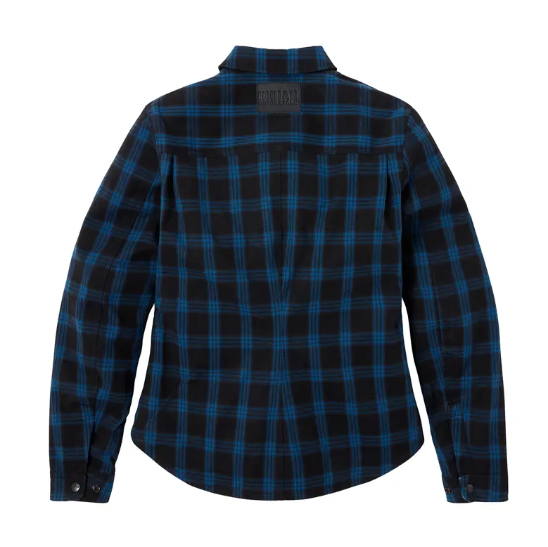 Pre-owned Indian Motorcycle Women's Canyon Plaid Overshirt Blue 2864807