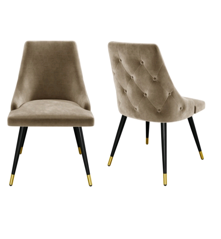 2 BRAND NEW Beige Velvet Dining Chairs in Sandwell, West Midlands