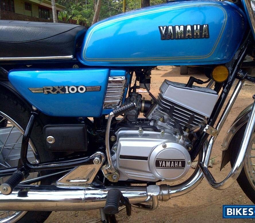 Yamaha Rx100 Rx125 Blue Petrol Fuel Tank With Side Panel Lid Cap,Tap  