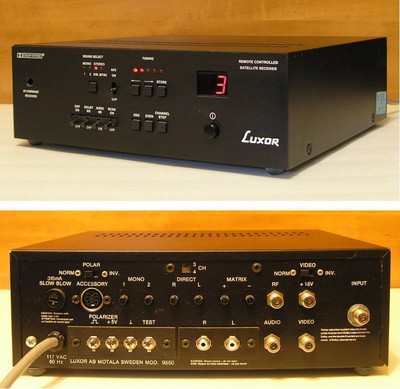 vintage heavy duty LUXOR 9550 Satellite ReceiverDolby NRmade in Sweden c1985