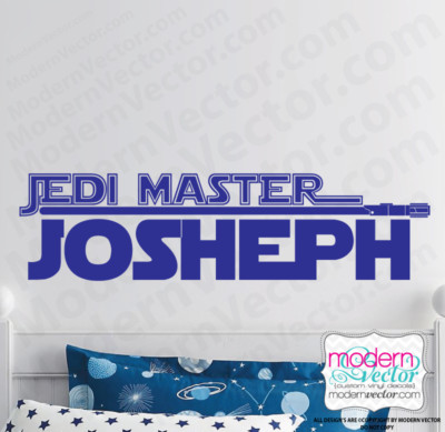 Star Wars Personalized Name Custom Vinyl Wall Decal Sticker Boys Room lightsaber