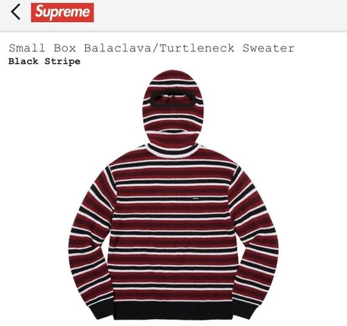 トップス Supreme 22AWBalaclava Turtleneck Sweater Supreme Small Box Balaclava/Turtleneck Sweater Black Men's