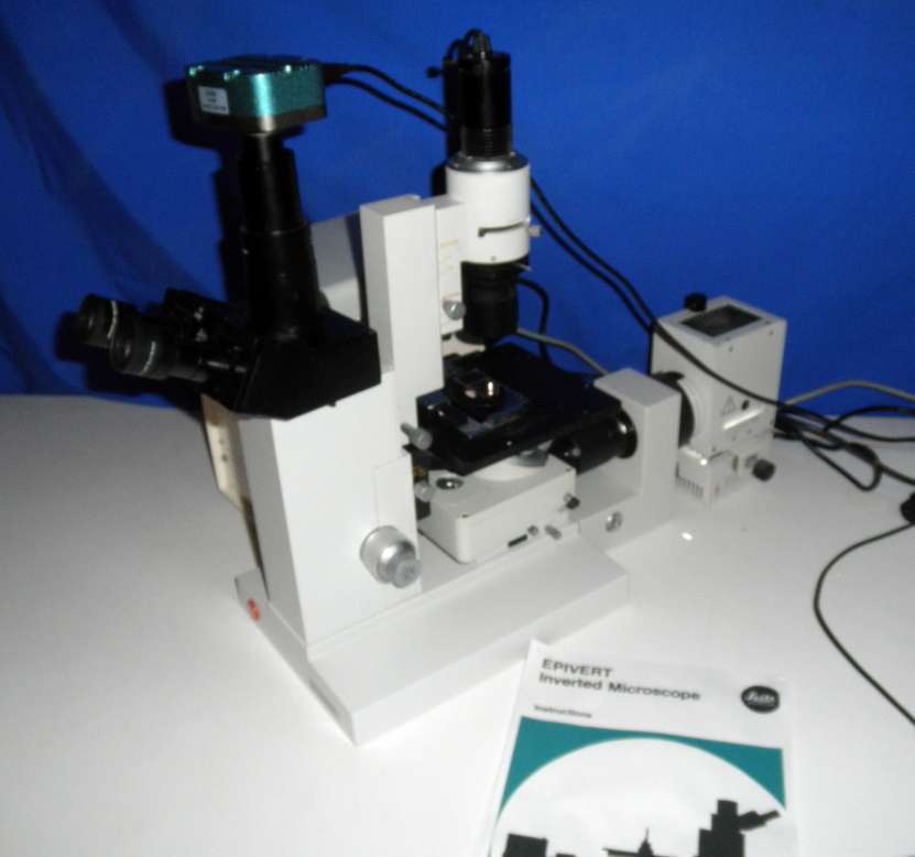 Leitz Diavert Epivert Inverted Fluorescence Phase Microscope