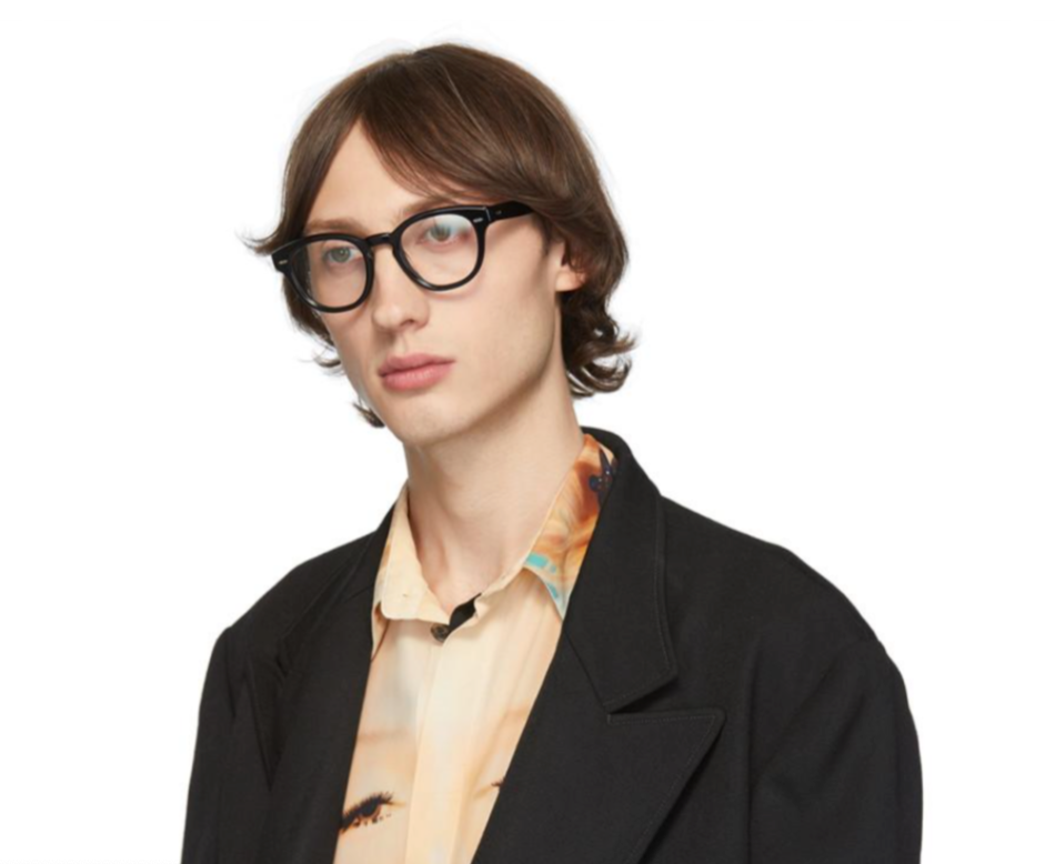 Pre-owned Oliver Peoples Cary Grant Optical Ov5413u In Navy Smoke Msrp$468 Dicaprio's Fav In Clear