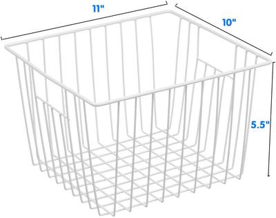 Freezer Wire Baskets Kitchen Storage Organizer Bins for Chest & Upright Freezer