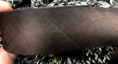 silk ribbon hand dyed 1'' on bias 1yd made in USA