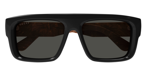 Pre-owned Gucci Gg1461s-001 Square Black In Gray