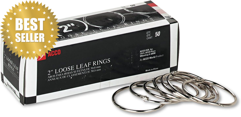 ACCO Loose Leaf Binder Rings, 2