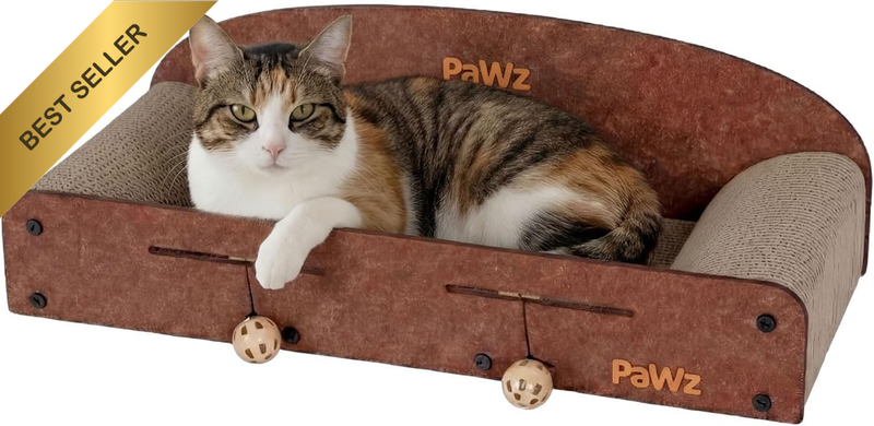 Cat Scratching Board, Cat Scratcher Bed for Indoor Cats, 2 Reversible Corrugated