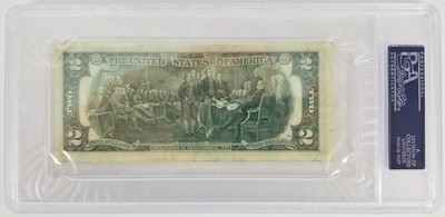 Donald J. Trump Authentic Signed $2 Dollar Bill PSA/DNA Slabbed #83905823