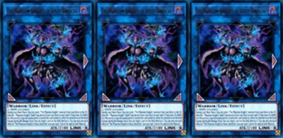 The Phantom Knights of Rusty Bardiche LEHD-ENC00 X 3 ULTRA HOLO Rare Mint YUGIOH