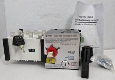 125A 4P Dual Power Auto Transfer Switch NLQ4-125/4P AC400V 50/60 hz