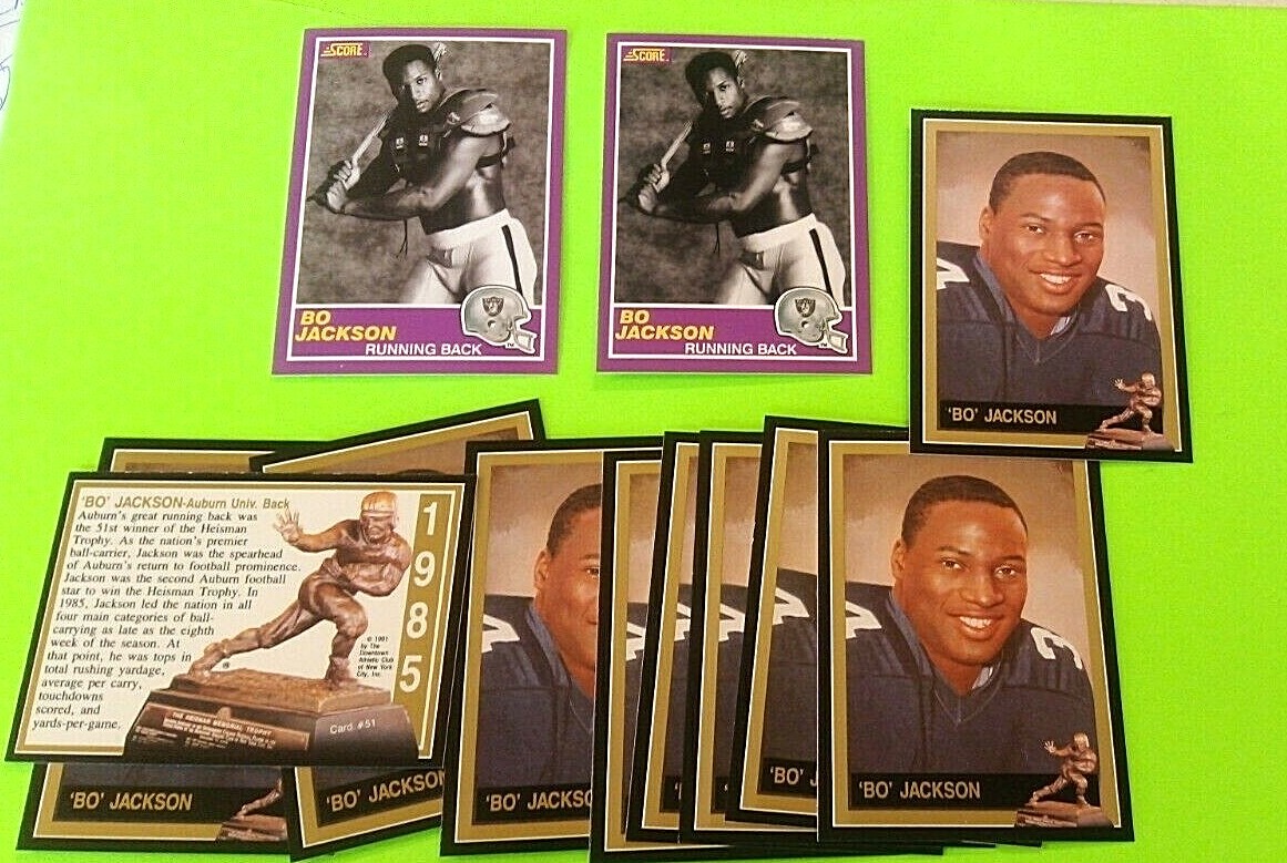 1989 score supplemental BO JACKSON 2 FB/BB MT CENTERED+ 10
