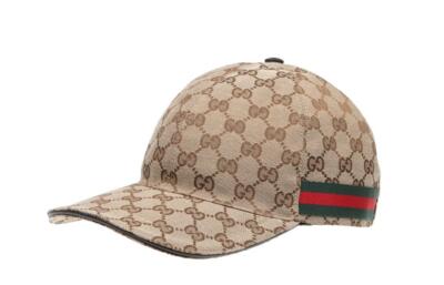 НОВАЯ БЕЙСБОЛКА GUCCI БЕЖЕВОГО ЦВЕТА GG GUCCISSIMA CANVAS WEB, 58/M