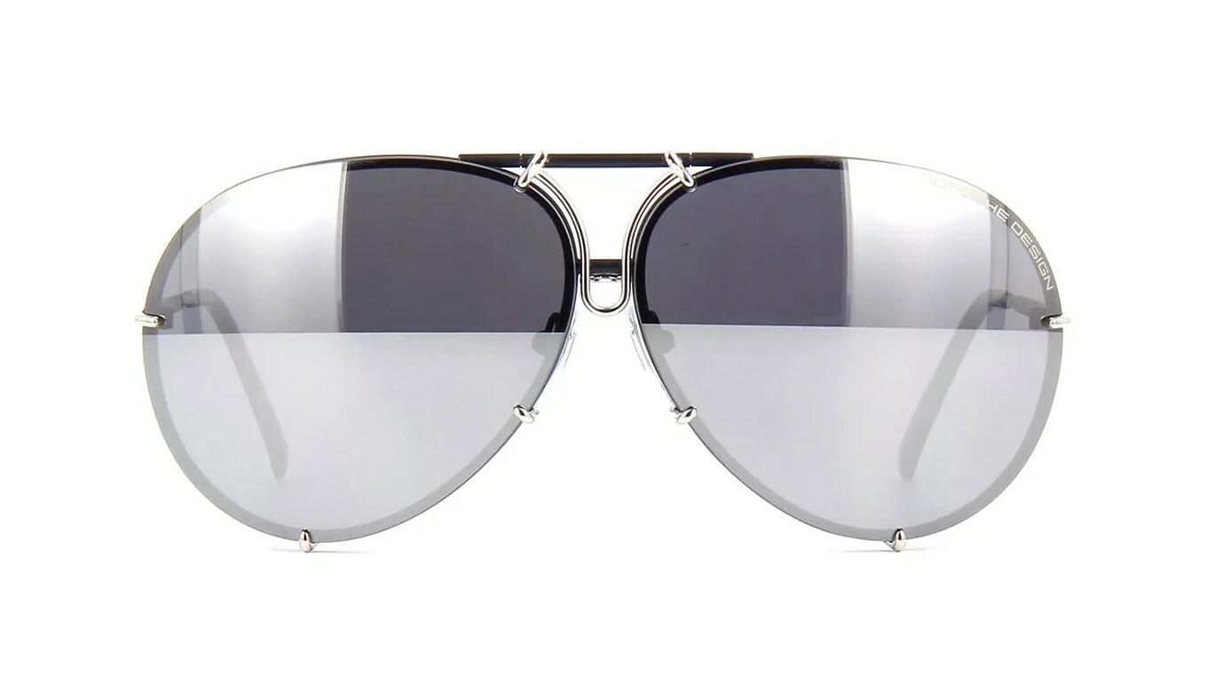Pre-owned Porsche Design P8478 Black/grey Polarised + Silver Mirror Lens (j) Sunglasses In Grey Polarised +  Silver Mirror Lens