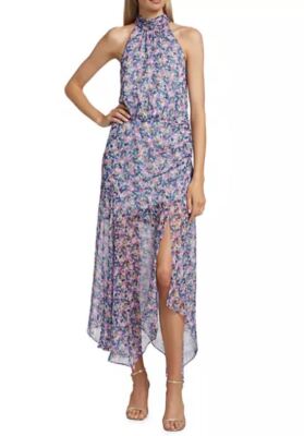 Pre-owned Veronica Beard Women's Multi Leia Silk Floral Midi-dress, 10 In Multicolor