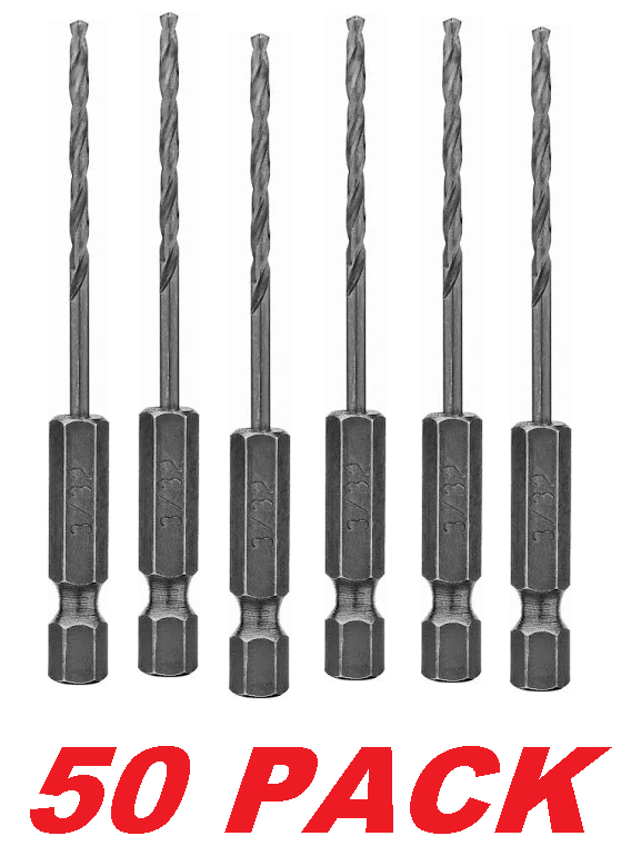 DeWalt DW2553 3/32" Hex Shank Drill Bit Rapid Load High Speed Steel Bits (50PK) 28874025530 eBay