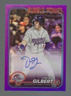 2024 Topps Pro Debut Purple Foil DREW GILBERT Auto 036/299 Autograph Mets