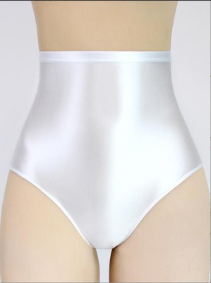 S-3XL Women Panties Shiny Satin Briefs Knickers Opaque Gym Yoga Shorts Underwear