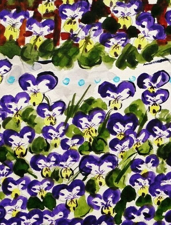 Original Bakery Sketch Cake Food Watercolor Impressionism