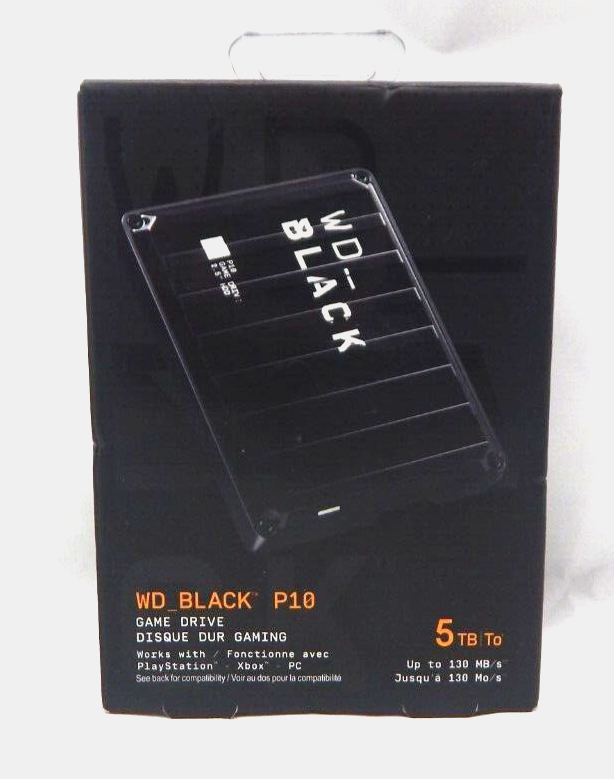 WESTERN DIGITAL WD_BLACK GAME DRIVE WDBA3A0050BBK-WEWM P10 5 TB NEW IN BOX