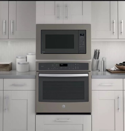 GE Profile PEB7227SLSS Profile 2.2 cu. ft. Countertop Microwave in Gray with Sen