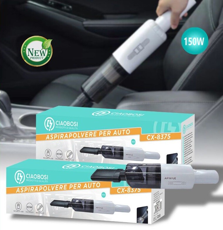 Aspirapolvere Senza Fili Casa Auto Ricaricabile Usb 150W Cx-8375 linq