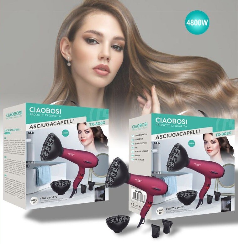 AsciugaCapelli Phon Fono Professionale 4800W Tx-8080 Linq
