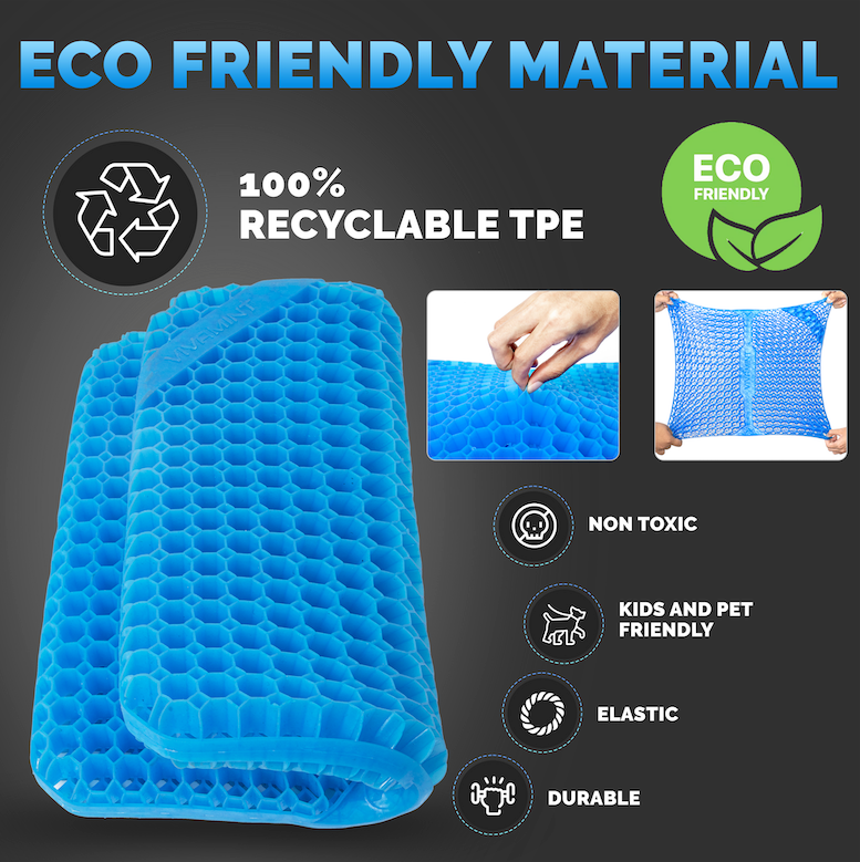 Gel Seat Cushions for Long Sitting- Extra Large, 2" Inch Ultra Thick