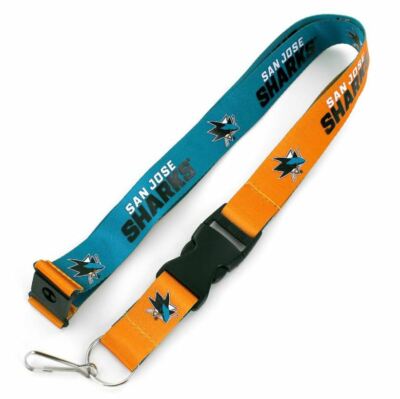 SAN JOSE SHARKS - REVERSIBLE LANYARD - BRAND NEW NHL HOCKEY - NHL-LN-162-21