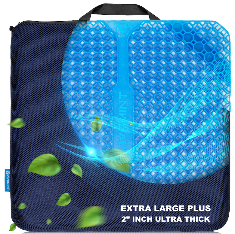 Gel Seat Cushions for Long Sitting- Extra Large, 2" Inch Ultra Thick