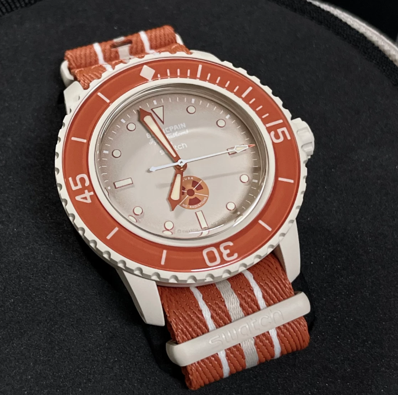 Pre-owned Blancpain X Swatch Bioceramic Arctic Ocean Watch Scuba Fifty Fathoms / Express