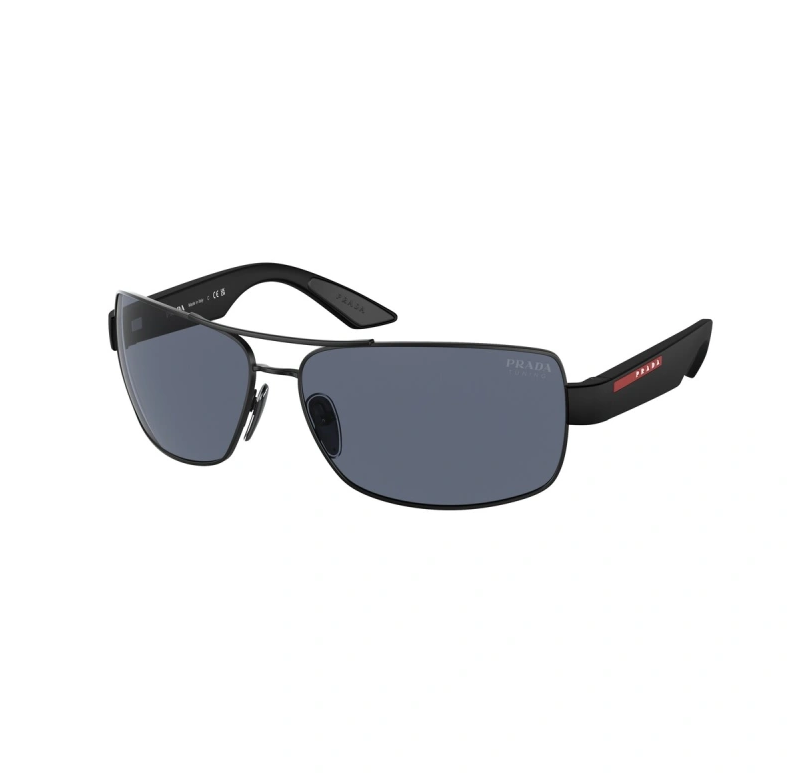 Pre-owned Ray Ban Brand 2024 Prada Men Sunglasses Ps 50zs 1bo-09r Authentic Italy Frame Case S In Blue Tuning