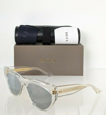 Pre-owned Dita Brand Authentic  Sunglasses Braindancer Dts525-58-03 Transparent Frame In Gray
