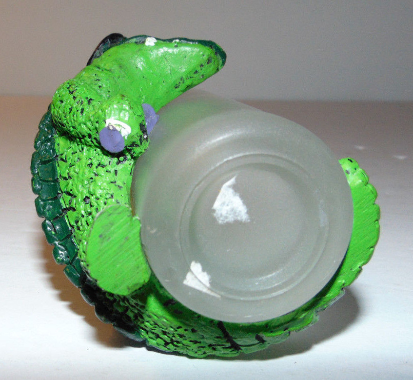 vintage 1993 Orlando, FL Decorative Shot Glass w/ Crocodile 