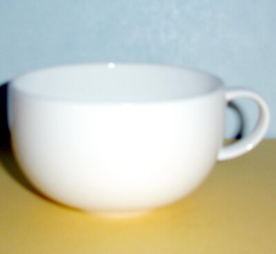 Wedgwood Plato Plain White Medium Flat Tea/Coffee Cup English Bone China New