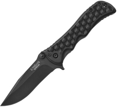Camillus Erupt Linerlock A/O Black Folding AUS-8 Stainless Pocket Knife 19278