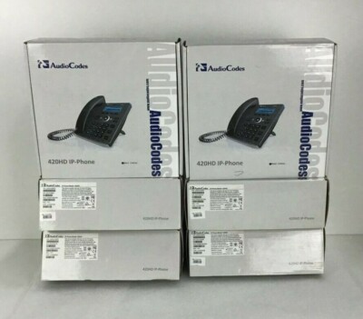 LOT OF 12  AudioCodes 420HD Skype, Compatible with Zoom Business IP Phone