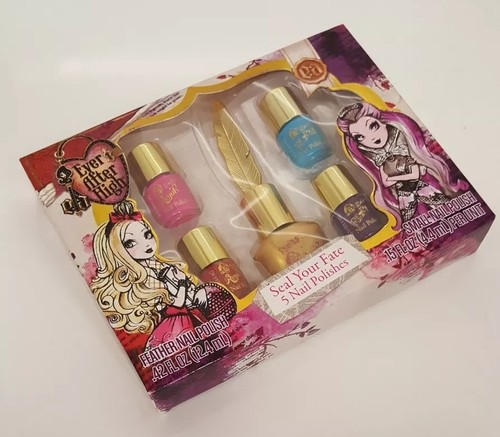 Ever After High Pretty Nail Polish Feather Kit Pink Purple Blue Fashion Beauty