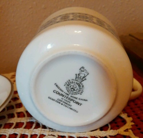 Royal Doulton  Counterpoint Cup & Saucer H5025 England Fine Bone China
