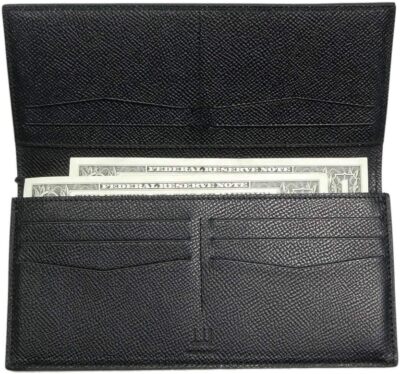 Pre-owned Dunhill Men's Cadogan 10cc Coat Wallet Du18f2100ca001 Black
