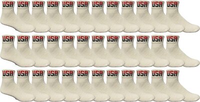 36 Pack Yacht & Smith Mens Ankle Athletic Sports Socks, King Size (Mens 13-16)