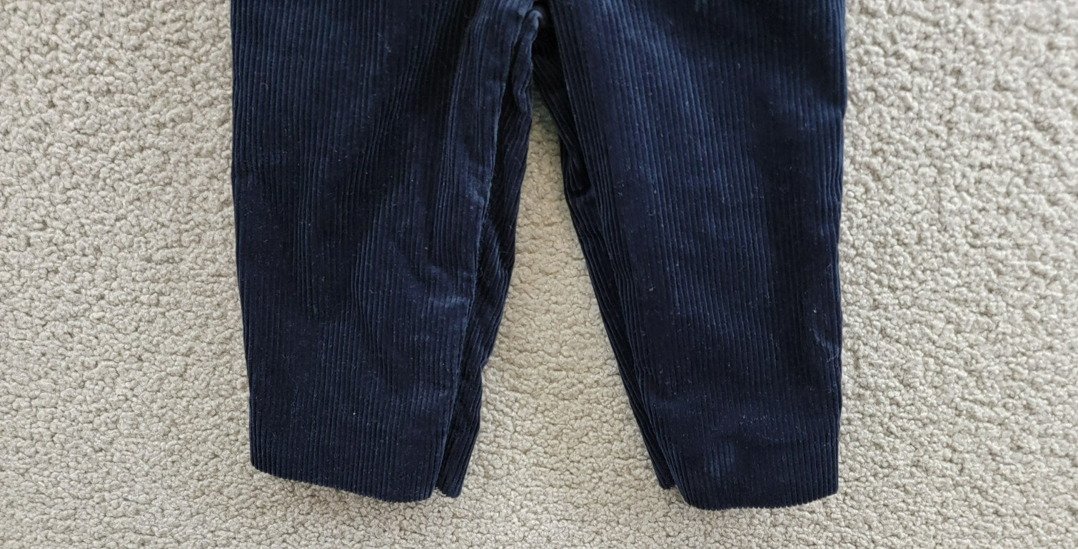 Ralph Lauren 2-Piece Plaid Shirt & Corduroy Overalls Set Baby Boys 18M Navy L/S - Picture 4 of 19
