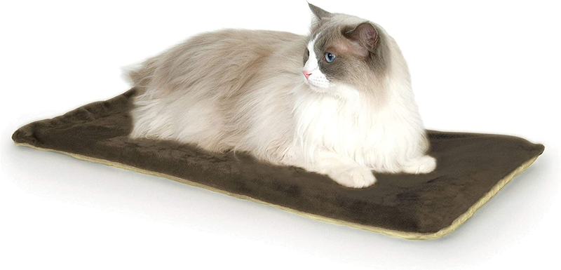Thermo-Kitty Mat Heated Pet Bed Mocha 12.5 X 25 Inches