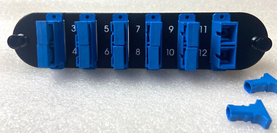 CCH-CP12-59 Corning Equal Fiber Adapter Panel SC 12 Port SM UPC Adapters